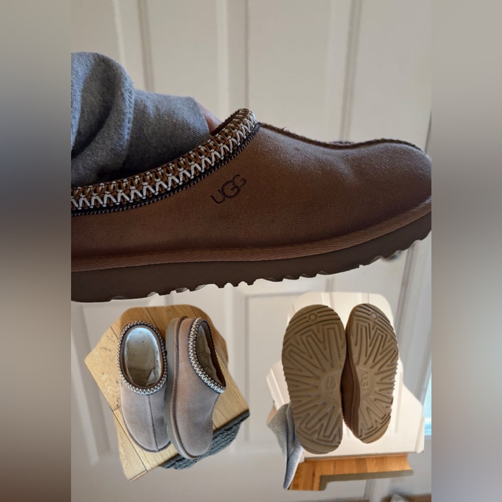 UGG Tan Slip-On Loafers Kids 4/Womens 6